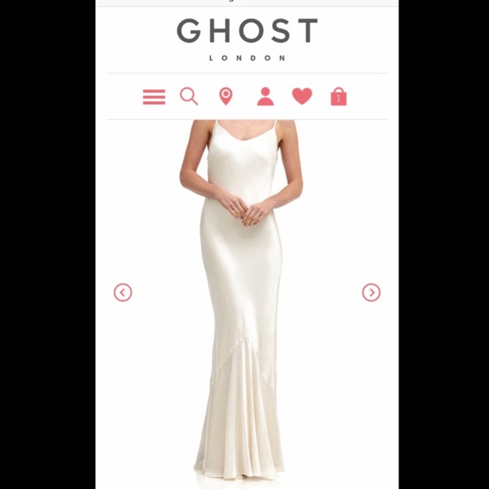 NEW Ghost BELLA DRESS Cream $350 S